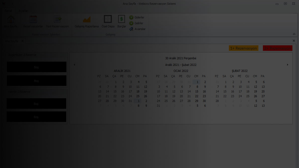 Rezervasyon Yazılımı